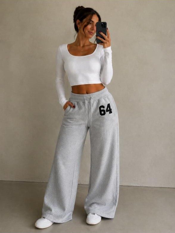 Pantalón Jogging Wide Leg "estampado"